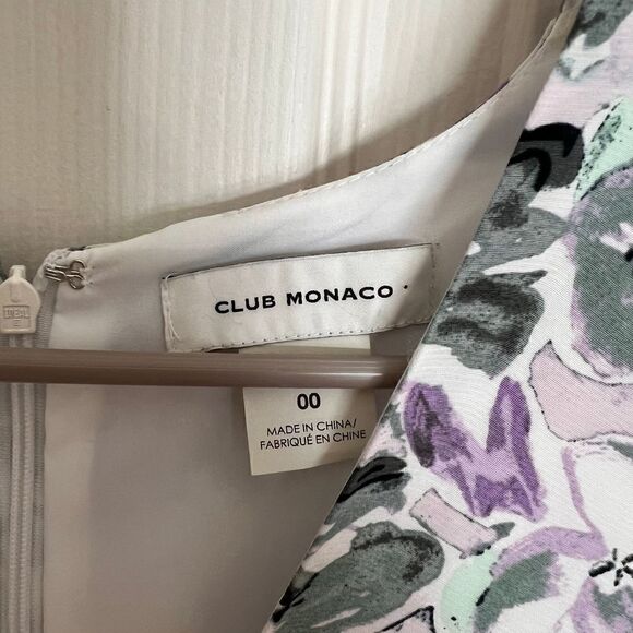 Club Monaco Drape Sleeve Dress 00 - Picture 9 of 13